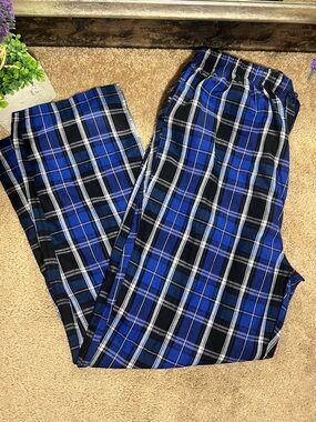 Jupiter Secret Blue Plaid Cotton pajama pant
